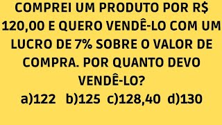 CALCULANDO O VALOR DE VENDA TENDO UM PERCENTUAL DE LUCRO. Ivs Matemática Exatas.