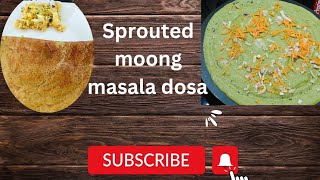 ಮೊಳಕೆ ಕಾಳಿನ ಹಸಿರುಮಸಾಲೆ ದೋಸೆ| sprouted moong masala dosa| protein rich dosa