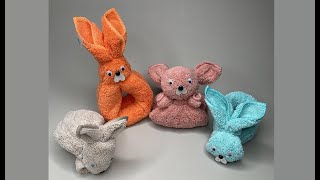 Сделайте кроликов из тряпок / полотенец DIY 🐰🐇 | Креативная идея на пасхальные дни