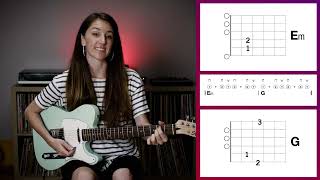 Video #8: NYC Guitar School Book 1 For Absolute Beginners -  The Basic Strum with Chord Changes