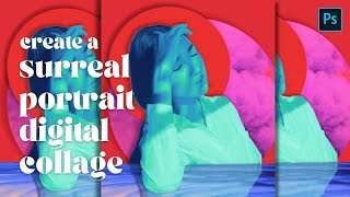 PHOTOSHOP TUTORIAL: How to Make a Surreal Portrait Digital Collage | Digital Art | Poster Design