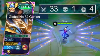 GUSION HAIRSTYLIST IS BACK!!✂️ 10X FASTER COMBO USING THIS SKIN!!🔥💯