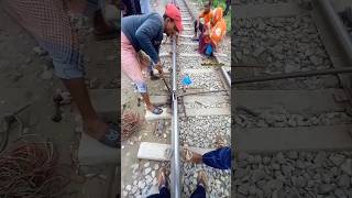 How the broken railway was repaired. #railpro #railwaytrack #broken #train #bangladesh_railway