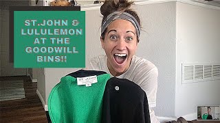 Thrifting at the Goodwill Bins to Resell on Poshmark & Ebay! I found St. John and Lululemon!!