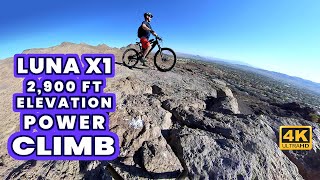 Luna Cycle X1 Power Climb |  2,900 FT Elevation | 56° Max Slope | 4K