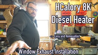 Installing my HCalory Chinese Diesel Heater Exhaust through my Garage Window