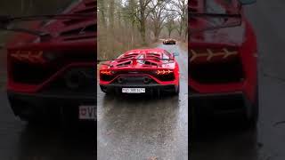 Lamborghini Aventador SVJ 😈 || #red #beast || #shorts