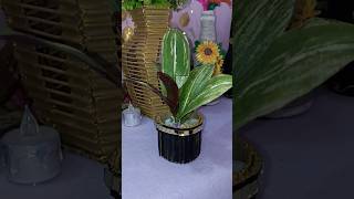 How to make Artificial plants at home/ Easy home decor ideas #diy #shorts #viral #short #homedecor