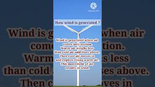 How wind is generated?