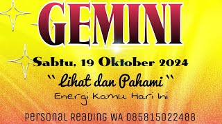 Ramalan Zodiak GEMINI Sabtu, 19 Oktober 2024 ❤️  `` Lihat dan pahami `` ^_^