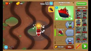 Bloons TD6 How to beat round 100 with one sub