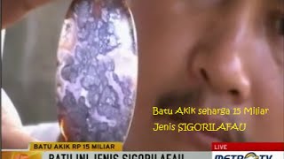 Heboh !!! Batu Akik Seharga 15 Miliar Jenis SAGORILAFAU Ditemukan Di Nias SUM-UT