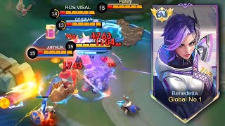 FINALLY A WORTHY TOP GLOBAL YU ZHONG OPPONENT IN EXP LANE | BENEDETTA VS YU ZHONG - MOBILE LEGENDS