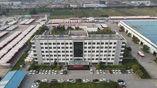 M151 Star Trailer Owner's CIMC Factory Office Building Sky Top View By Drone #truck #semitrailer