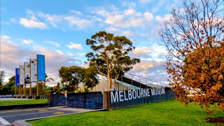 Melbourne Museum at Carlton Gardens, Victoria, Australia: Walking Tour in Park, ASMR 4K