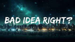 Olivia Rodrigo - bad idea right? (Lyrics) 15p lyrics/letra