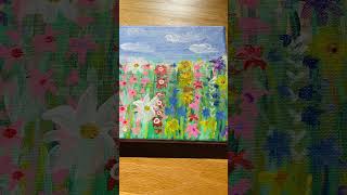 SUMMER GLORY - ACRYLIC PAINT #acrylicpainting #acrylic #kidsvideo #painting #flowerpainting #shorts