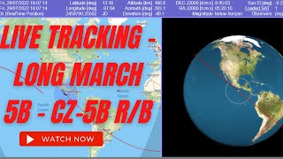 🔴 LIVE : Tracking Out-of-control Chinese rocket debris | China's Long March 5B-CZ-5B R/B - real time