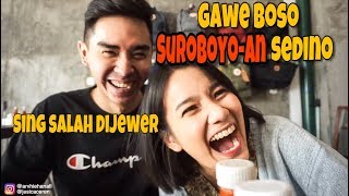 VLOG | Ngomong Pake Bahasa Surabaya Seharian | Arvhie & Jesi