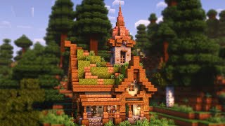 Minecraft: How to Build an Unique Fantasy House I EASY Survival Tutorial & Super Relaxing