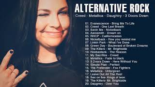 Evanescence, Linkin Park, Creed, Nickelback, Metallica, Daughtry - 70s 80s 90s Top Alternative Rock