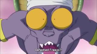 Whis tell Lord Beerus that Goku Defeated Frieza (English-HD)