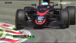 F1 2015 Italian GP Alonso Super Oversteering Ascari