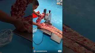 Chef cuts beef bones using modern machines for cooking #beef #bones #chef