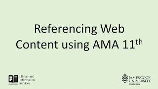 Referencing Web Content Using AMA 11th