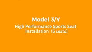 High performance Sports seat (five seats) installation video | #teslaaccesories