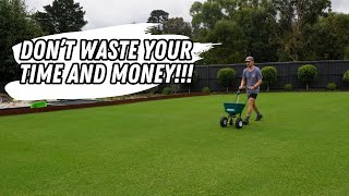 Important information about granular fertilisers!! // Setting up my lawn to stay green over winter!!