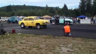 GETTMAN'S HENRY J VS. 51' CHEVY PICKUP BILLETPROOF ERUPTION DRAGS TOUTLE, WA 2013