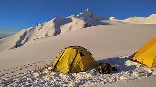 Mt Banderpunch Expedition... Sunrise at Advanced Base Camp 5:05 am...