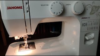 Janome juno 513, швейная машинка, часть 2, дополнение, пробуем КОЖУ.