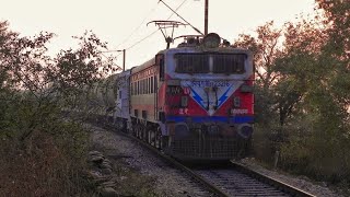 Powerful😱Monster Loco WAG-7 Haluing Loaded BTPN WAGON Freight ! Aggressive Skipping Indian Railways