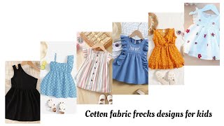 Cotton fabric frocks designs for kids