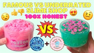 FAMOUS VS UNDERRATED SLIME SHOP REVIEW- Dope Slimes + Kawaii Slime Company  [ASMR]