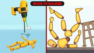 Noob vs Hacker Break The Ragdoll Mobile Puzzle Game Challenging 921-971 Levels Tips and Tricks!