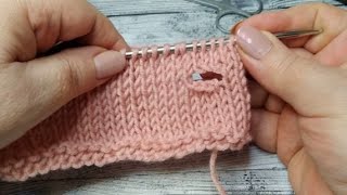 Как я вывязываю петли для пуговиц. How I knit buttonholes