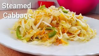 How to cook steamed cabbage// The secret of making the best steamed cabbage.