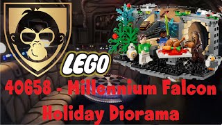 Lego Set 40658 - Millennium Falcon Holiday Diorama Star Wars *** Speed Build and Review ***