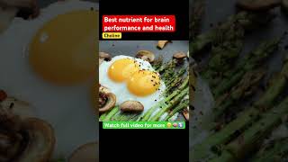 Best nutrient for brain health & performance- #food #healthyfood #science #facts #brain #health #egg