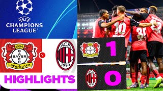 Bayer Leverkusen vs Milan (1-0) Highlights | Champions League | Bayer AC Milan | Leverkusen Milan