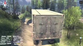 KAMAZ 6350 goes across the river and on the roads spintires offroad truck simulator 2015