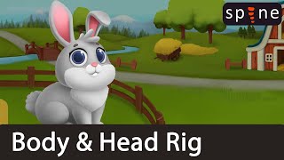 Rigging Rabbit | Bunny in Spine 2D body, head | face