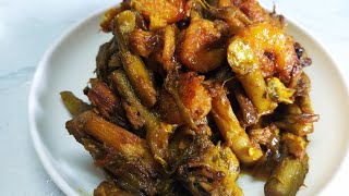 Kochur Loti Chingri recipe - Healthy And Tasty  Natural Food Cooking By Soma #bengoli vlog