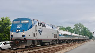 [Chessie Sticker, Herzog, Auto Train!] 8 CSX/Amtrak Trains in Ashland VA 6-12-18