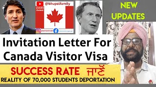 INVITATION LETTER For CANADA VISITOR VISA UPDATE 2024।। CANADA STUDY VISA।।