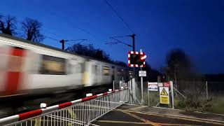 Horn and pantograph sparks at Sawston Level Crossing