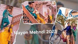 Mayon mehndi brides & groom’s dresses 2023 - Mayon mehndi photography poses - wedding outfits